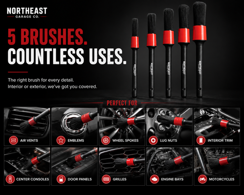 Northeast Detailing Brush Set (5pc)